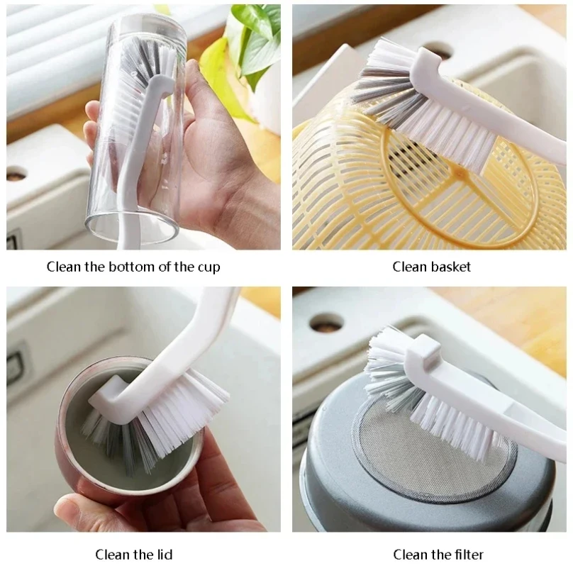 360 Degree Clean Narrow Brush Long Handle Fish Tank Straw Baby Milk Bottle Gap Glass Tube Cleaning Brush Home Kitchen Tools 2