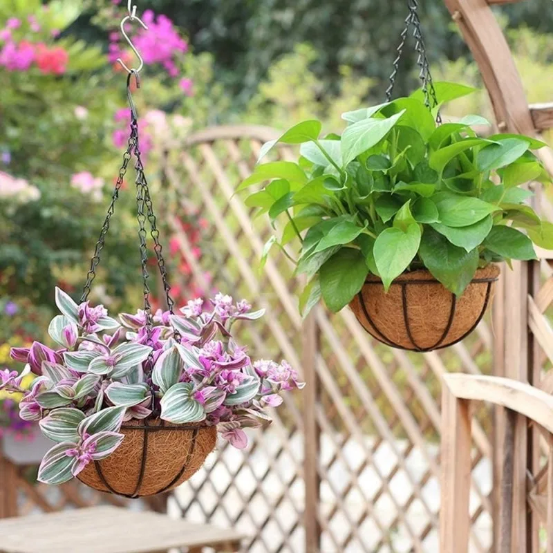 Plant hanger Flower Pot Hanger Garden Decoration Coconut Planter Hanging Baskets Garden Natural Coconut Liners Planters
