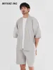 Miyake Fold 2024 Spring New Half Sleeve Suit Daopao Loose Large Size Short Sleeve Logo Coat 4