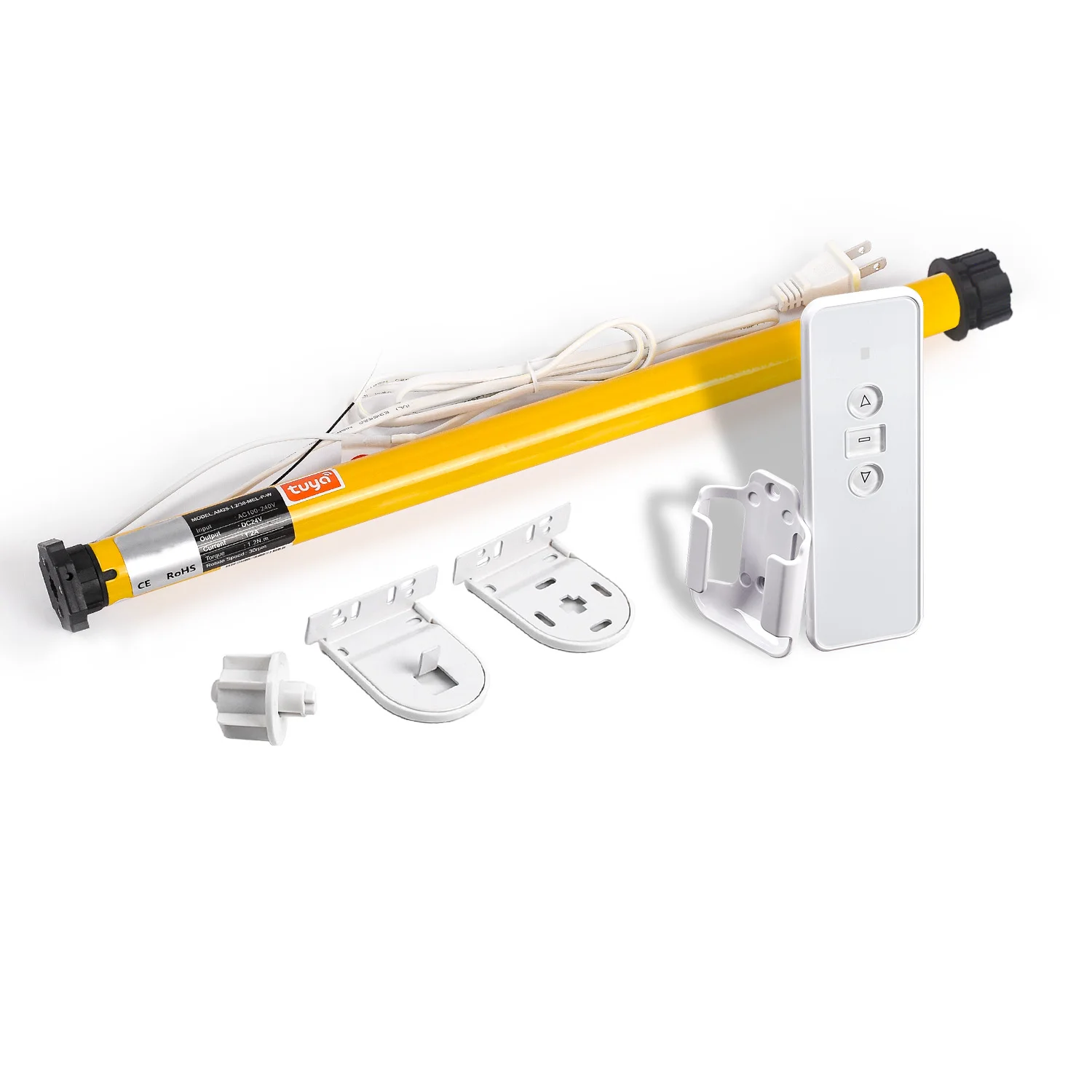 Wifi สมาร์ทผ้าม่านมอเตอร์, 110 V/120 V สมาร์ท Roller Shades มอเตอร์เหมาะสําหรับ 1.5 ''/38 มม. Shade Tube, ทํางานร่วมกับ App, RF Control 1