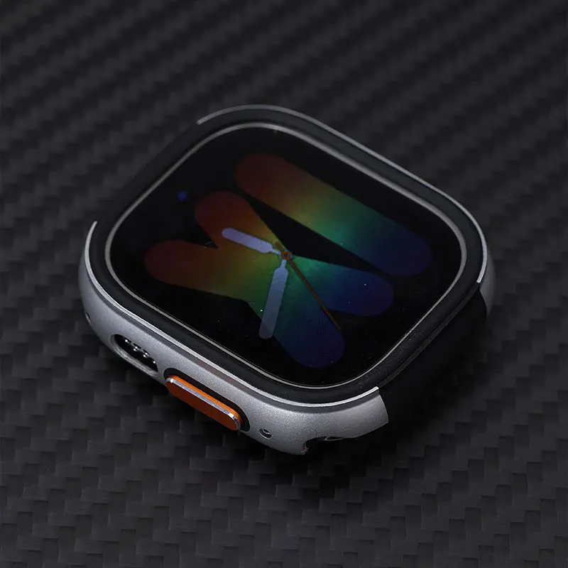 Titanium Color Waterproof Matte Zinc Alloy Protector for Apple Watch Ultra 2 49mm