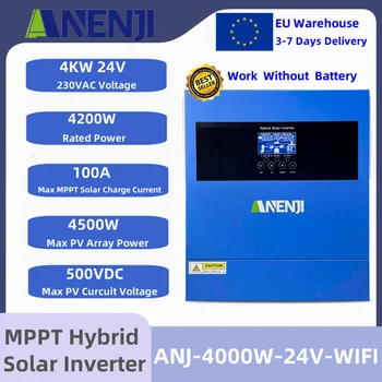 4kw 6.2kw 11kw Solar Off Grid Hybrid Inverter 24V 48V On Grid Inversor Built MPPT 100A 120A Solar Charger Apply For Solar System