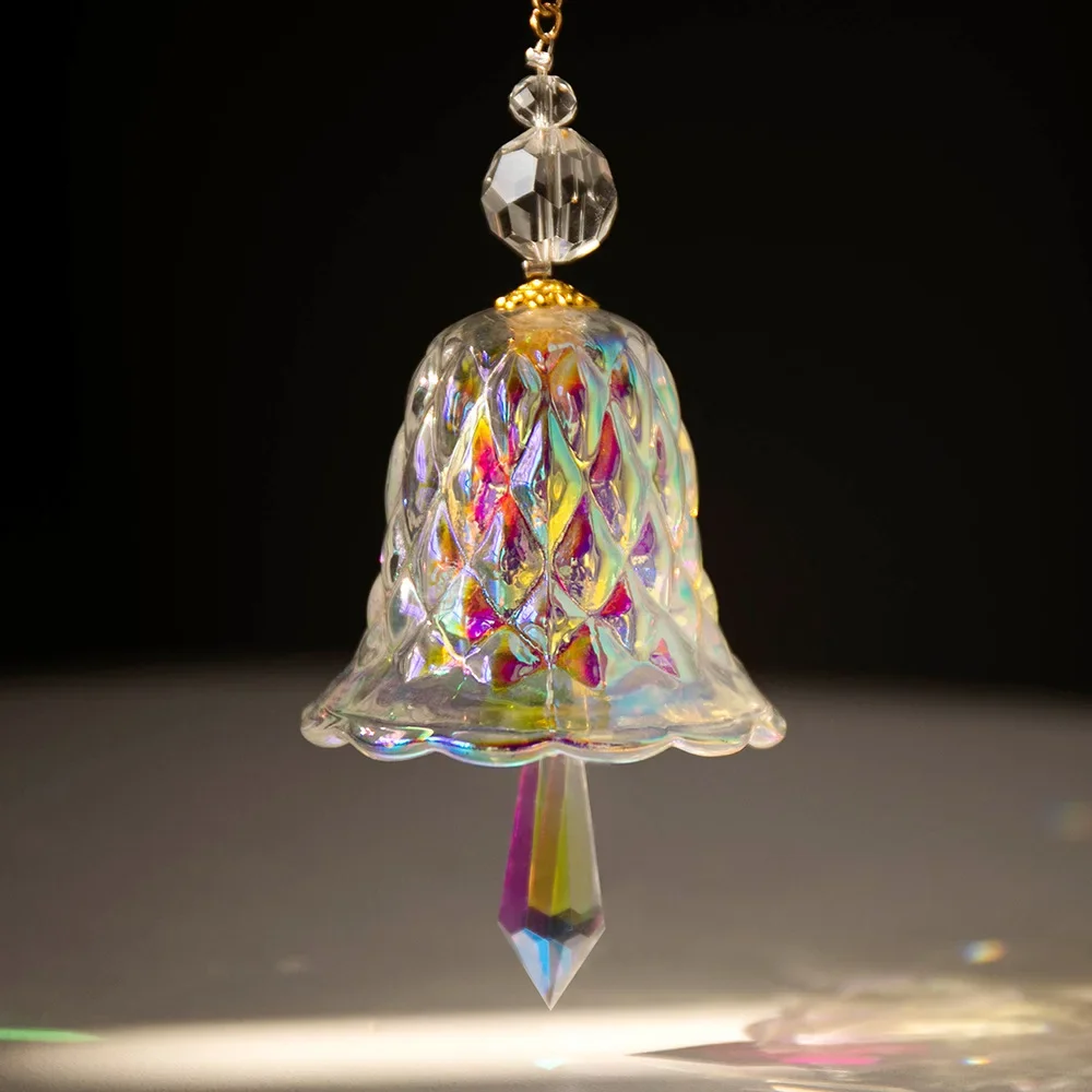 Window Hanging Suncatcher, Rainbow Crystal Wind Chimes, Bell Glass, Christmas Decoration, Birthday Gift 3