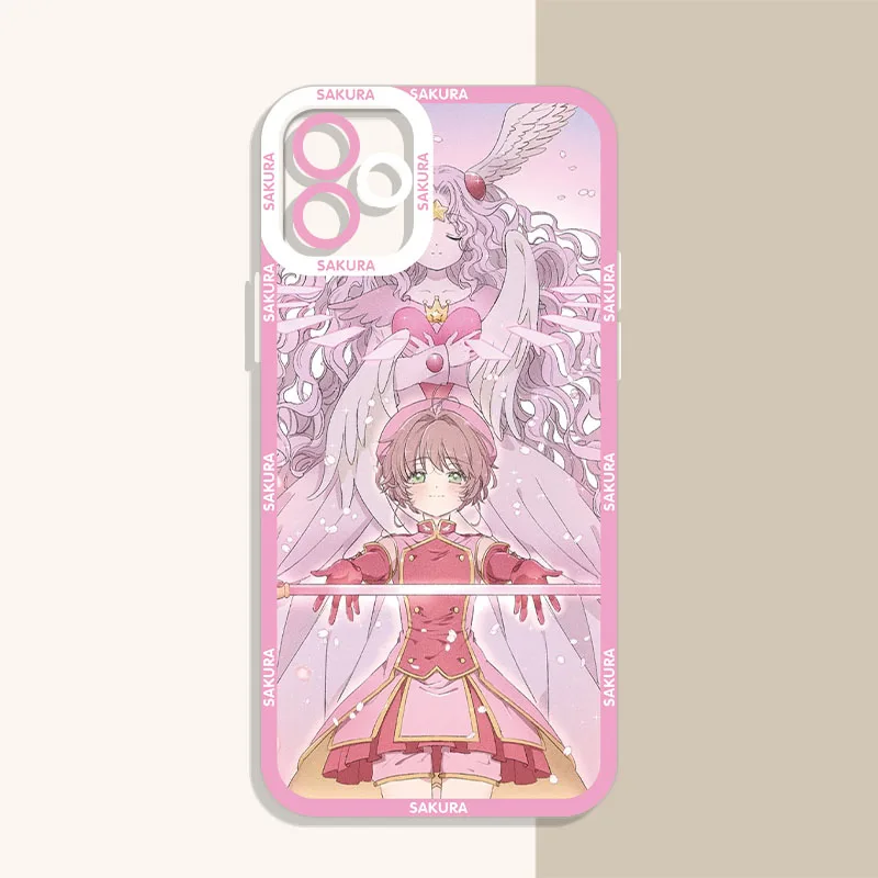 Clear Sakura Anime Soft Silicone Protective Phone Case