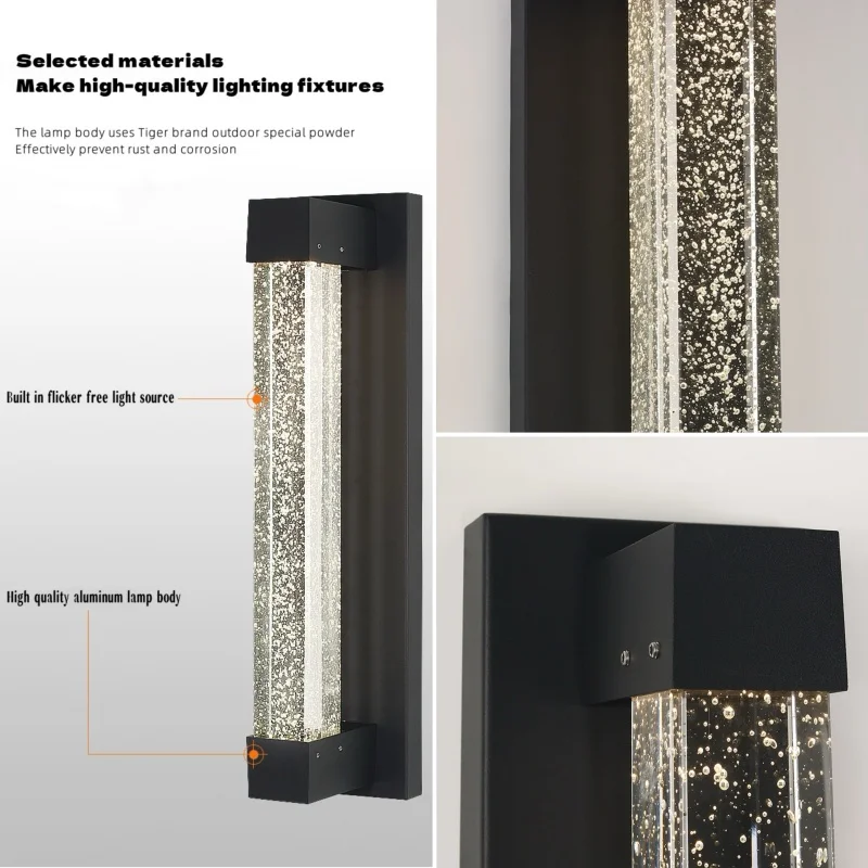 IP65 Waterproof Crystal Outdoor Wall Lamp 6