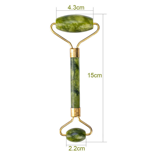 Jade Roller for Face Natural Jade Stone Facial Natural Scraper Face Lifting Gua Sha Body Back Slimming Massage Roller