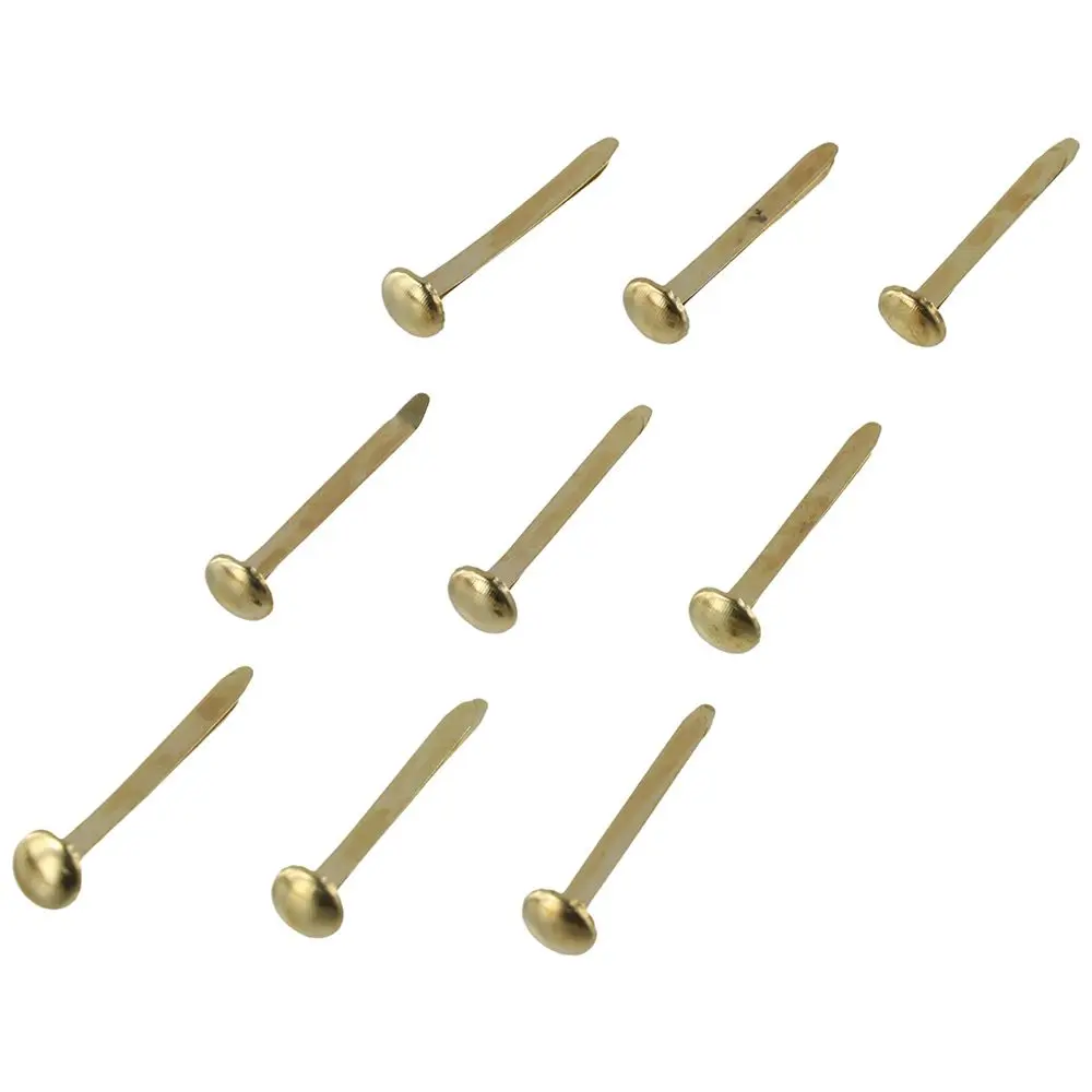 100 Pcs Iron Push Pins Photo Wall Gold Thumb Tacks Double Foot Nail Office