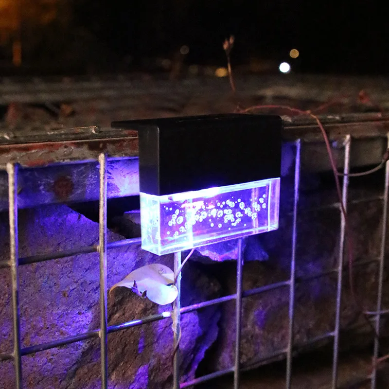 Waterproof New RGB LED Solar Light Step Fence Light