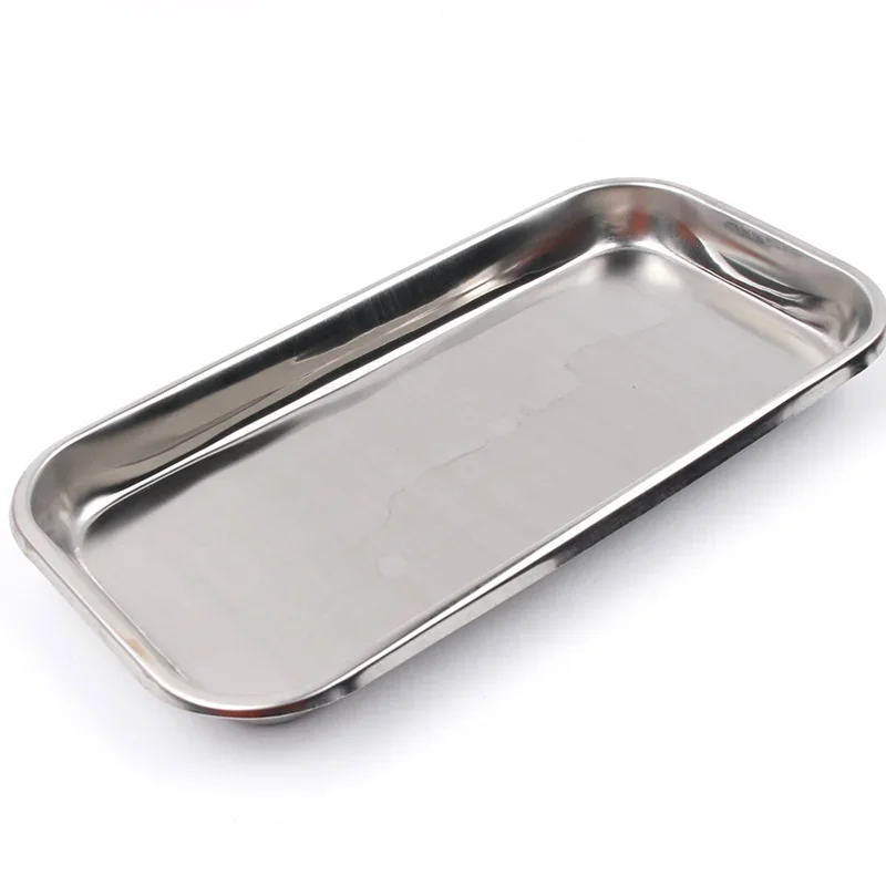 

1PC Stainless Steel Cosmetic Storage Tray Nail Art Equipment Plate Doctor Surgical Dental Tray False Nails Dish Tools