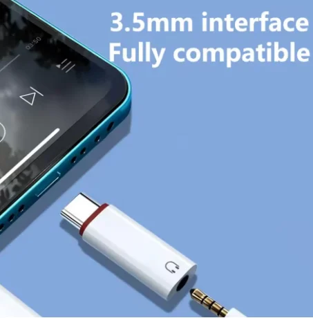 USB C to 3.5mm 이어폰 어댑터 3.5 잭 USB C 오디오 컨버터 아이폰 15 삼성 타입-C to 3.5mm 헤드폰 커넥터