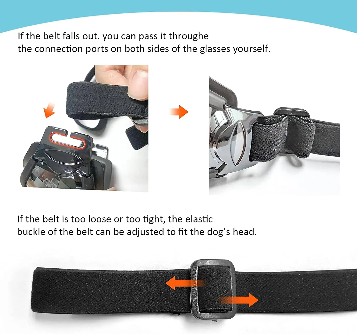 Title 15, Dog Sunglasses Dog Goggles Adjustable Strap for...