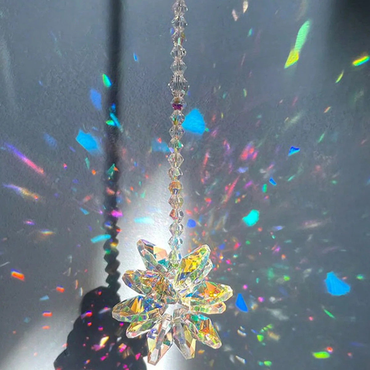 Crystal Beads Crystal Prism Elegant Sparkling Shiny Sun Catcher Pendant Eye-Catching Rainbow Maker For Garden Ornament New