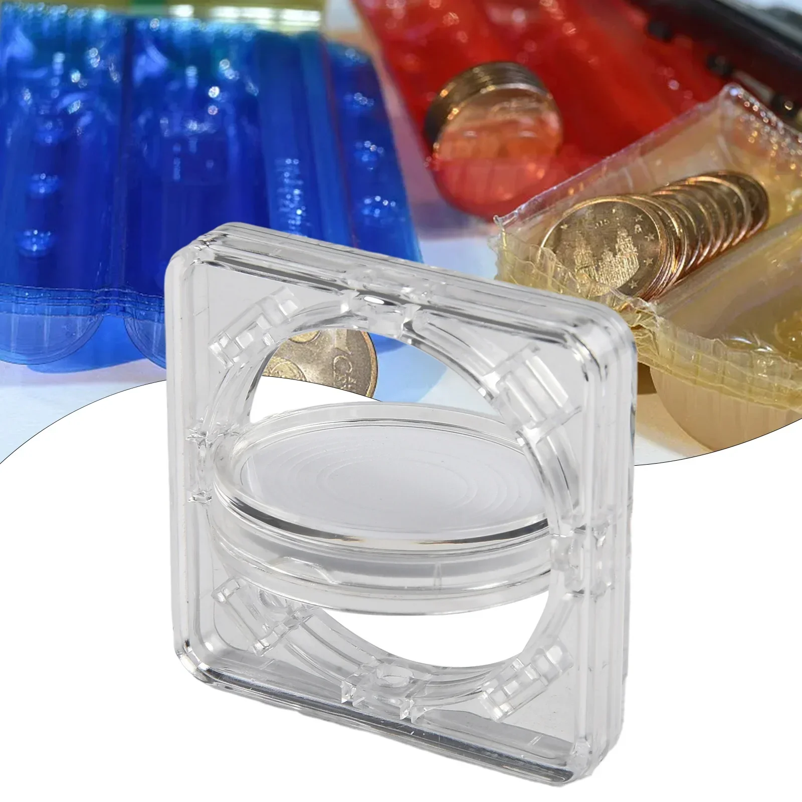 Storage Case Coin Display Case 4cm Accessories Acrylic Transparent Household Supplies Collectible Medals 1pc coin holder