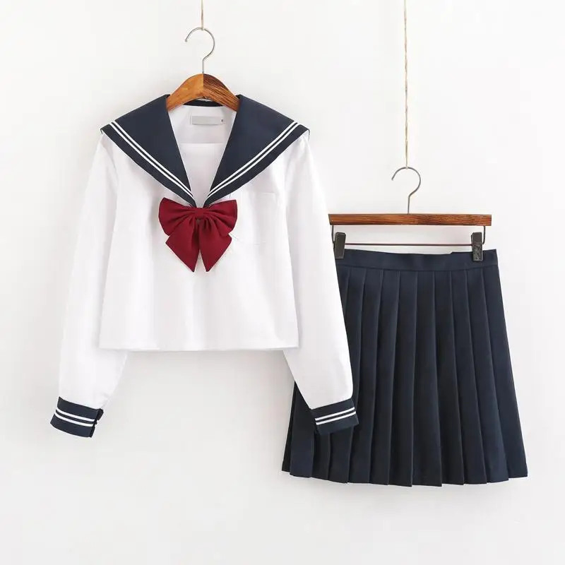 Japanese School Uniform Skirt and Tops for Girls Cosplay