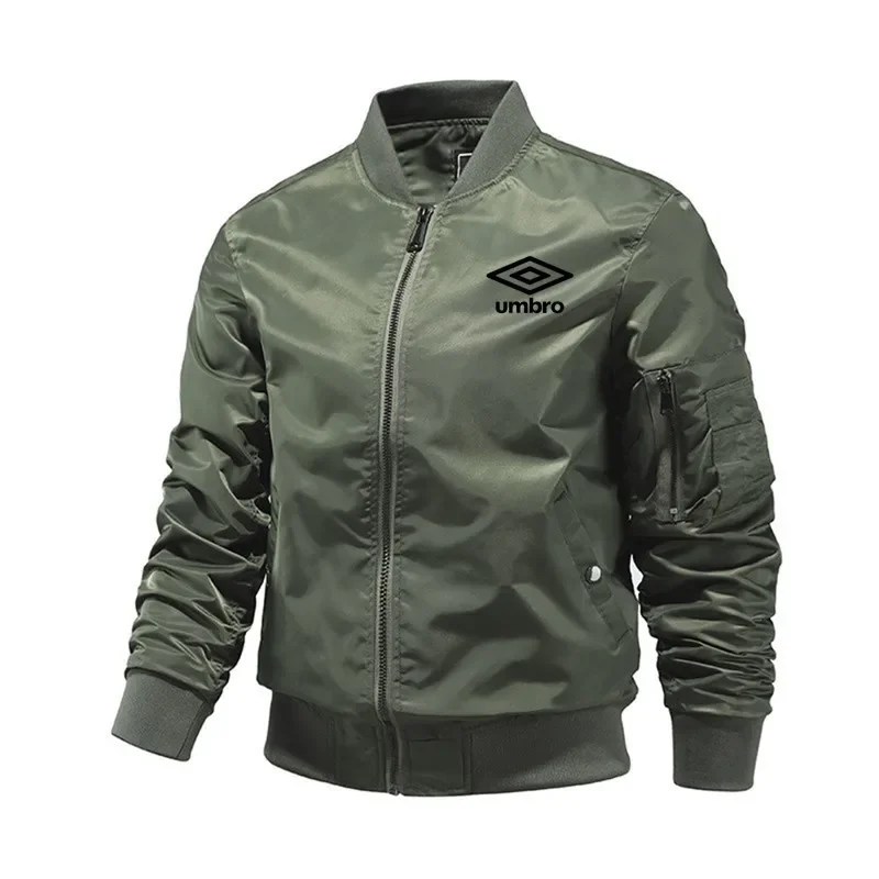 

Brand Umbro Men Jackets Outdoor Military Bomber Jacket Male Top Zipper Stand Neck Motorcycle Jackets Mens Coats Chaquetas Hombre