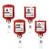 Acrylic Glitter Blood Type Bag Clip Crocodile Clip Doctor Nurse Work Badge Holder Student Teacher Retractable Badge Reel 1