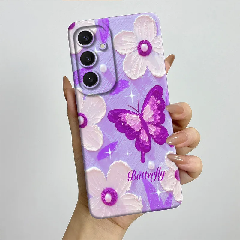 Sweet Fashion Butterfly Painted Soft Silicone Phone Case - Lovely Design Cover
