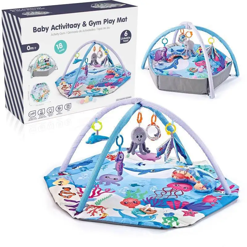 Hot Selling Multifunctional Baby Fence Crawling Mat Game Blanket Newborn Toys Fitness Stand Game Pad