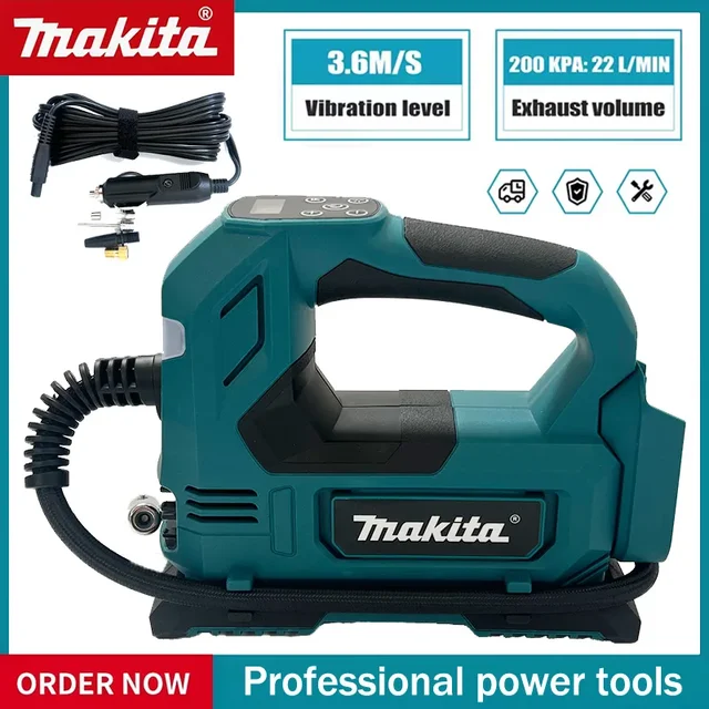 Makita pompe à Air Portable gonfleur sans fil automatique pompe à Air électrique compresseur d'air de pneu de voiture portatif pour batterie 18V 1