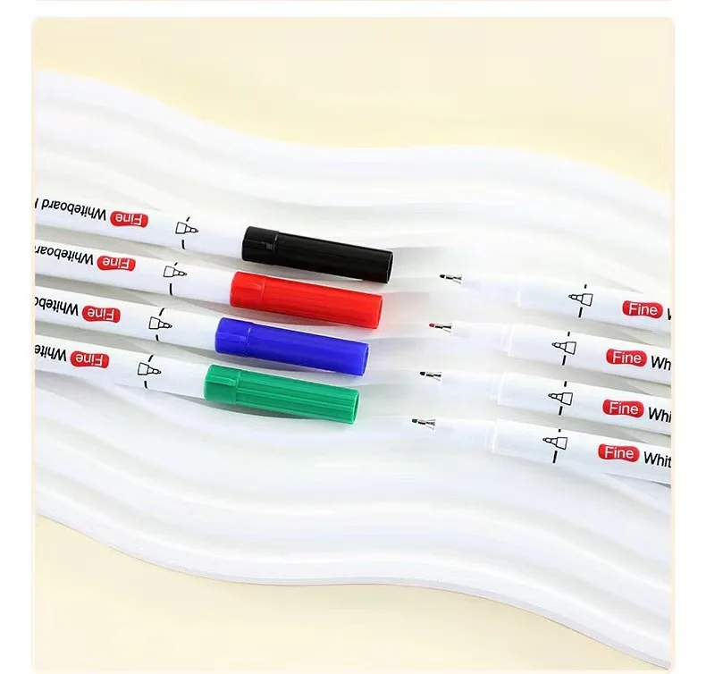 1pcs 0.5mm 엑스트라 파인 팁 드라이 지우기 화이트 보드 마커 학교 교육용 지울 수있는 화이트 보드 펜 사무실 드로잉 문구