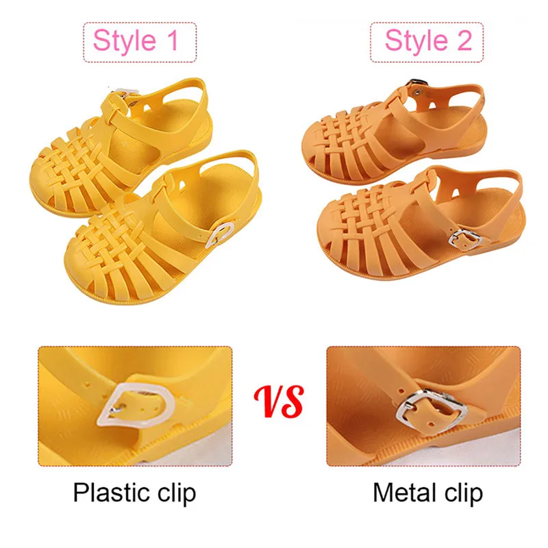 children's shoes for high arches Gladiator Children Sandals Girls Boys Soft Princess Shoes Candy Jelly Beach Roman Slippers Outdoor PVC Hollow Out Kids Shoes extra wide children's shoes