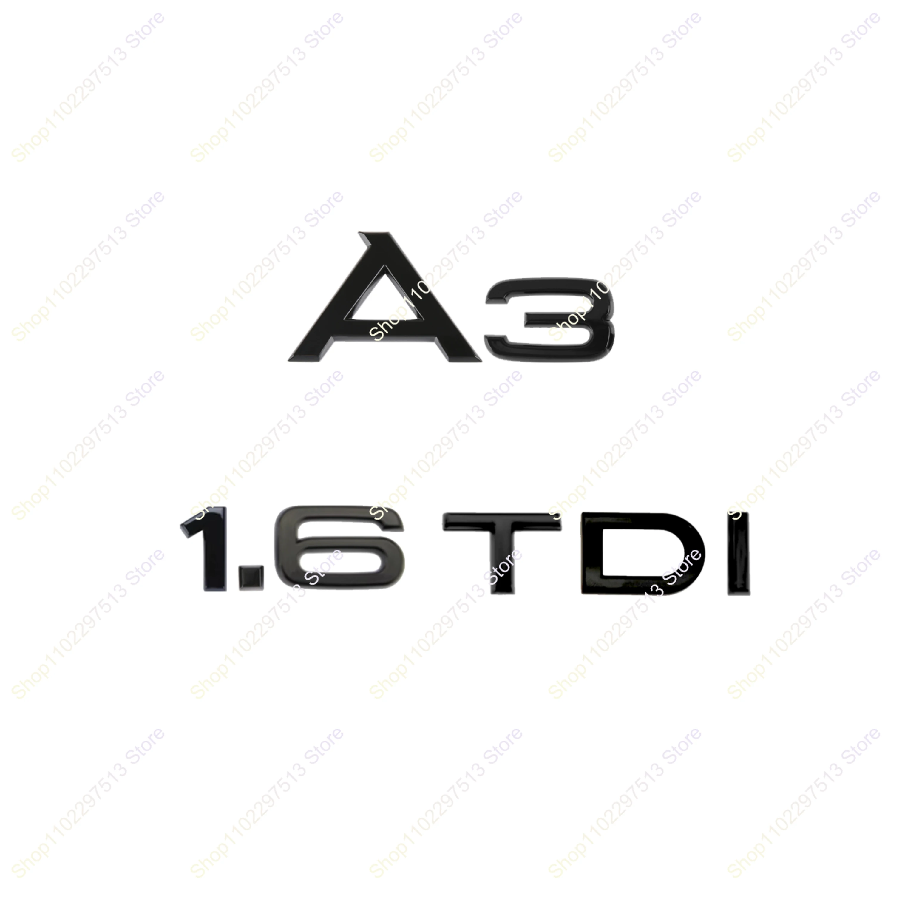 3D 크롬 블랙 45 40 35 30 TFSI 30 35 1.6 TDI 1.8 2.0 T ABS 엠블럼 A3 시리즈 자동차 트렁크 스타일링 데칼 배지 스티커