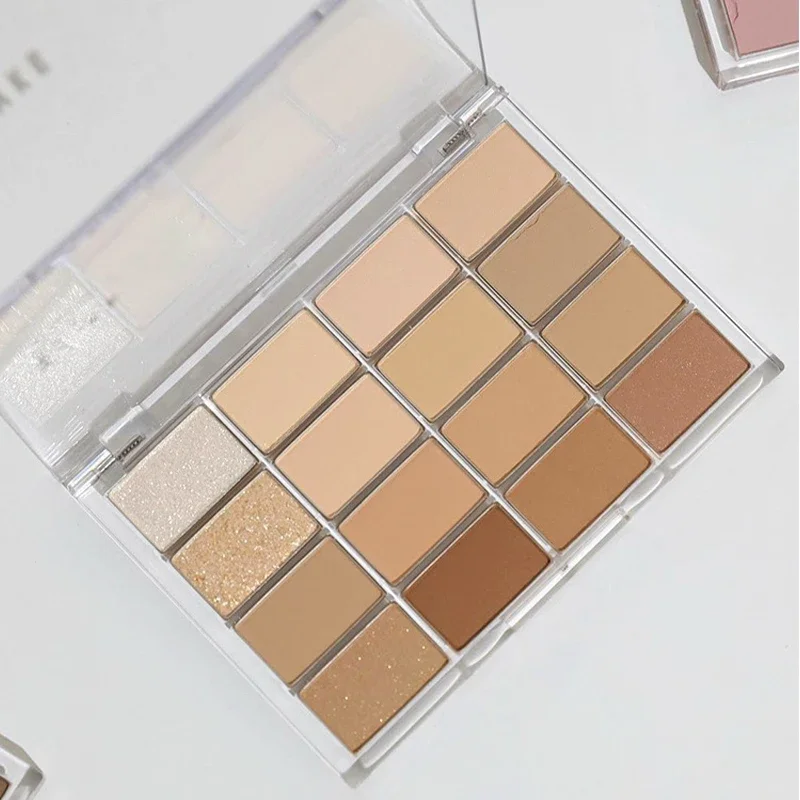 20-Color Korean eyeshadow palette matte pearlescent low saturation long lasting brown pink glitter eye shadow eye makeup palette eye shadow plate