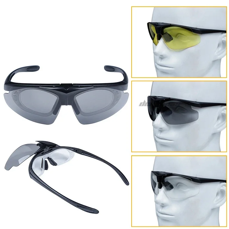 Tactical Glasses Flip-up Lens Hunting Shooting