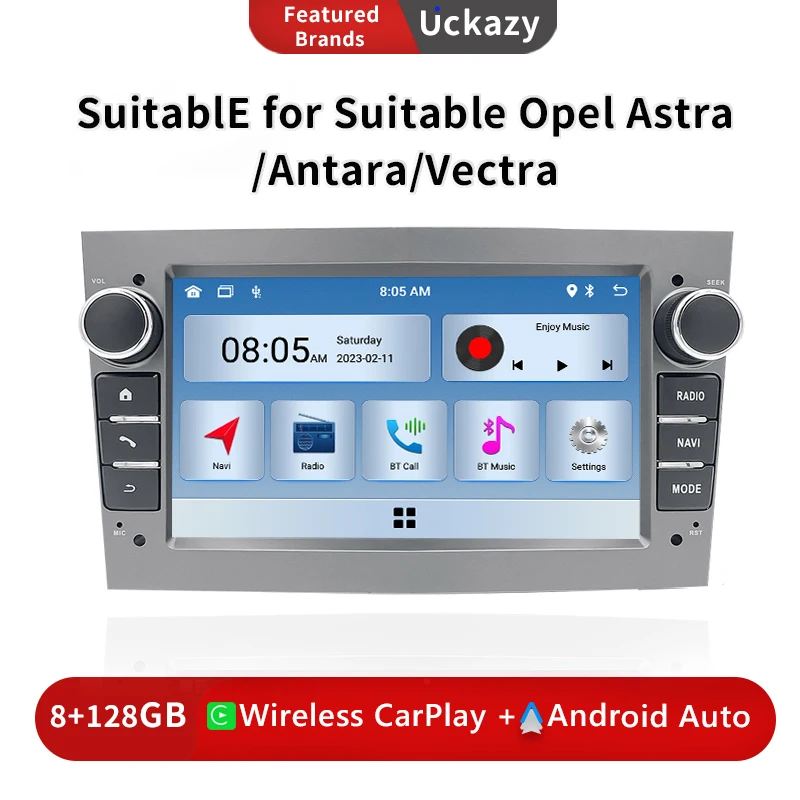 Uckazy 2 Din Android 11 Car Multimedia Player For Opel Vectra C Zafira B Corsa D C Astra H G J Vivaro Meriva Radio Gps Navigation Audio Stereo No Dvd 
