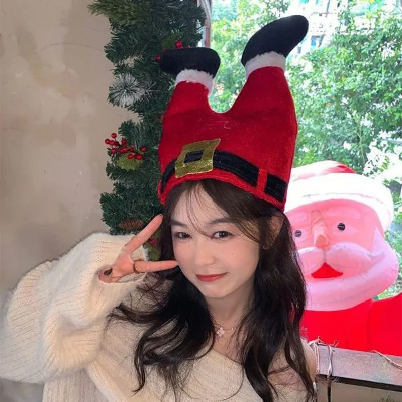 Christmas Hat Christmas Tree Elk Gingerbread Man Old Man Snowman Apple Head Hat Cute Y2K Gift Party Photo Dress Up Shopping Prop