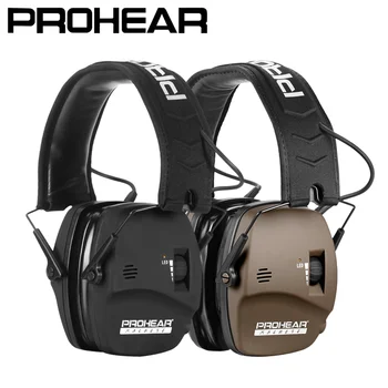 PROHEAR Cuffie antirumore per amplificazione del suono da caccia elettroniche Cuffie antirumore con cuscinetti auricolari in gel Protezione antirumore