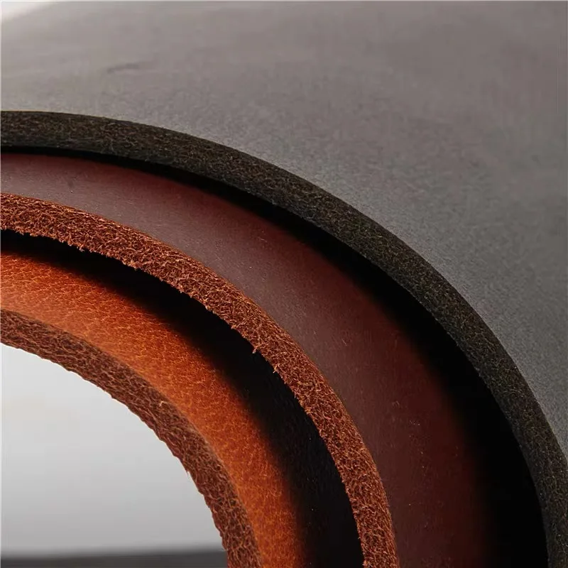 Premium Plant-Tanned 2.5mm Thick Top Layer Cowhide Leather - Brown/Black