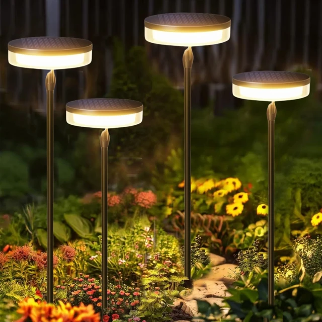 Lampe solaire de jardin extérieure à effet balayant par le vent, lumières solaires oscillantes lumineuses, étanches IP65 pour l'extérieur, la cour, le chemin, la terrasse, la pelouse 1