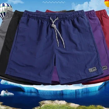 Casual Men's Summer Breeches Shorts Quick Dry Men Black Boardshorts Homme Classic Brand Clothing Beach Shorts Male 1