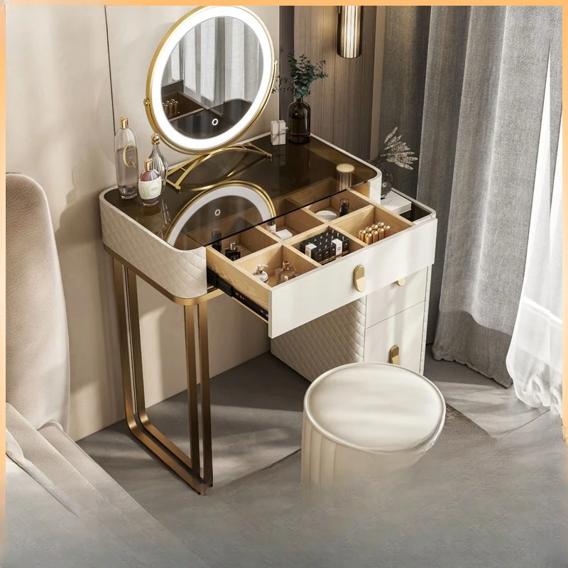 

Manufacturer's direct sales cream style dressing table, solid wood bedroom dressing table, modern and simple integrated