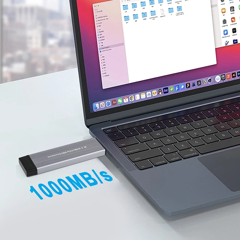 Nvme Ssd Case Externo Gabinete Usb3.1 Tipo-a Mais Usb 3.2 Gen tipo c 10g m2 M-key Nvme para Usb Adaptador Caixa Jms583 Chip Cinta M.2 - Imagem 6