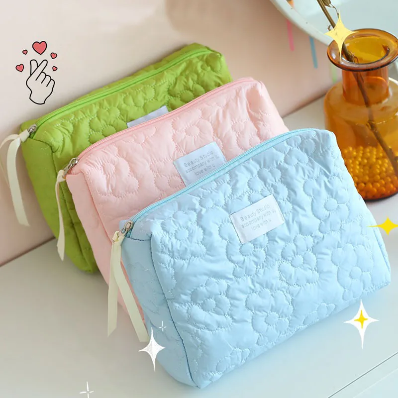 Female Flower Pattern Women Makeup Bag Toiletries Cosmetic Organizer Zipper Bag Travel Wash Pouch Cosmetic Bag Make Up Bags