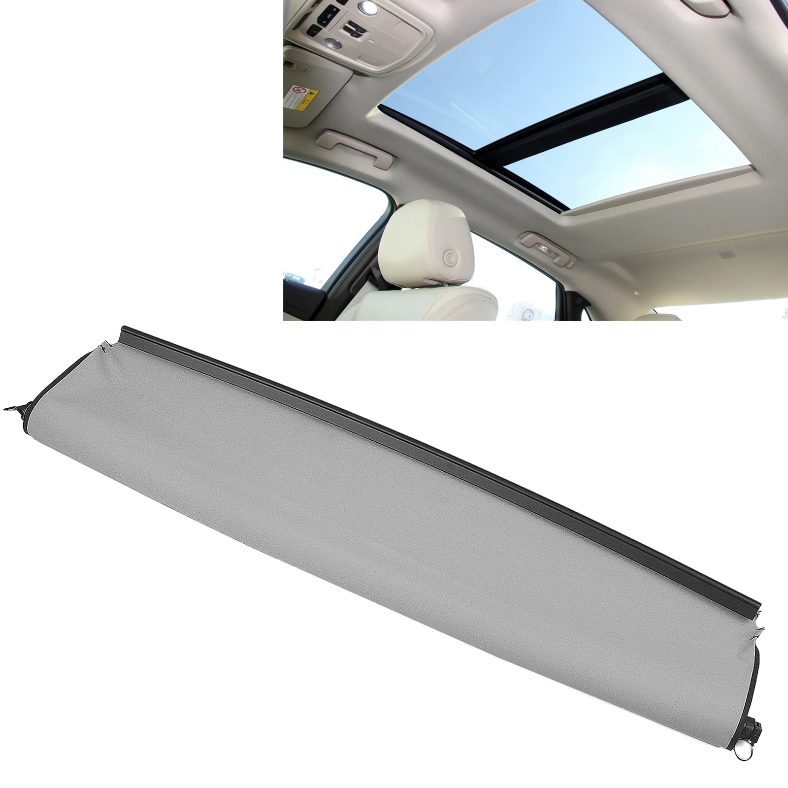

Sunroof Shade Cover Curtain For Cadillac XTS 2013-2018 25962187 22889266 Gray Car Window Dome Sun Roof Shield Roller Sunshade