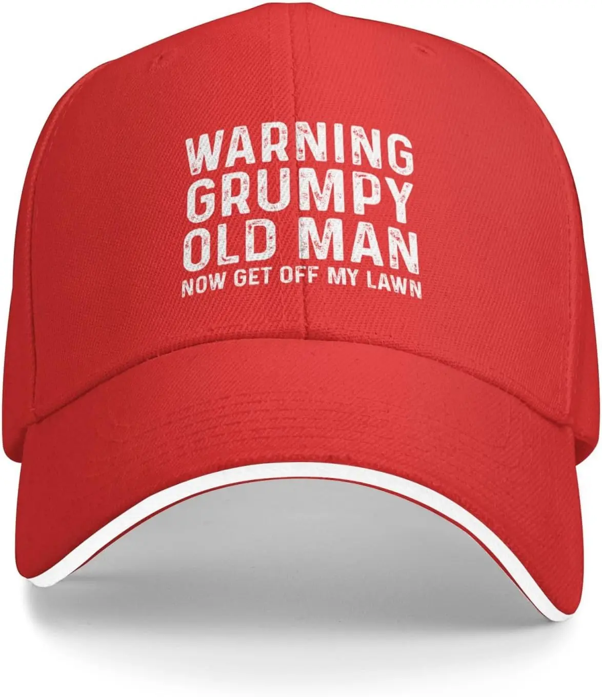 

Warning Grumpys Old Man Now Get Off My Lawn Cap for Men Dad Hat Graphic Hats