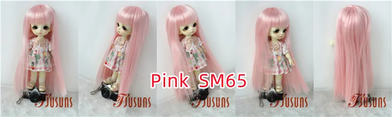 JD056 1/12 1/8 1/6 1/4 1/3 OB11 YOSD MSD SD Blythes Long Straight Hair With Full Bang Doll Wig 18"AG Doll Accessories