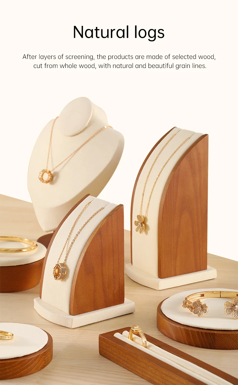 Ring Display Tray Wooden Ring Storage Stand with Microfiber Organizer | Jewelry Display... - SKU RDT00855 - UGI Packaging