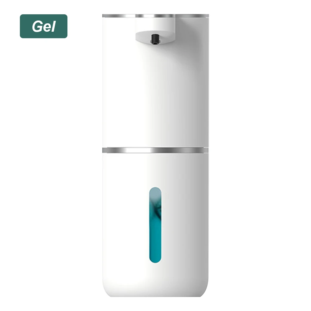 Distributeur mural gel hydroalcoolique blanc avec pompe, support savon liquide design pour collectivités.