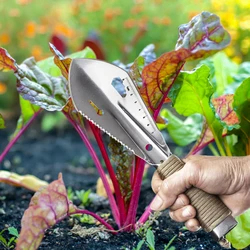 Multifuncional de aço inoxidável jardim pá ferramentas paisagismo detecção escavadeira ferramenta com hex régua jardim bonsai