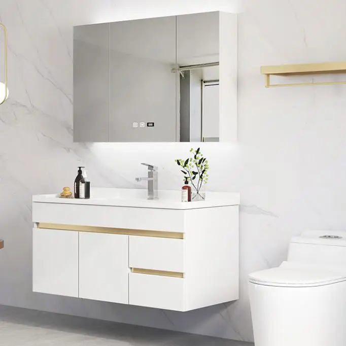

Four Seasons Leather Bathroom Vanity Pvc Cabinets