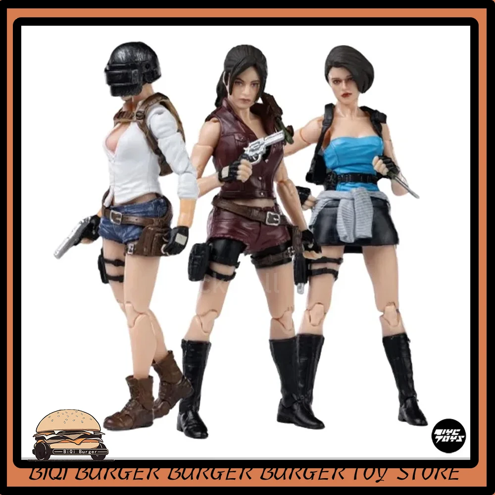 

1/18 Original Borisping Toys Ak18 Pre-assembly Kits Rider in Red Policewoman in Blue Toys Pubg Anime Figures Statue Child Gifts