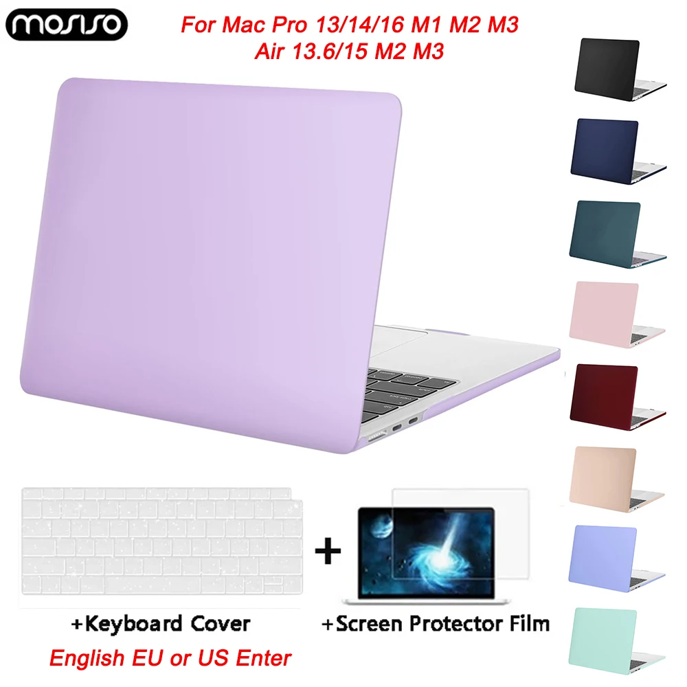 Custodia Per Laptop Per Macbook Air 13.6 15 A2337 A3113 A2941 A3114 Cover Per Macbook Pro 13 14 16 M1 M2 M3 A2338 A2918 A2991 Hard Shell