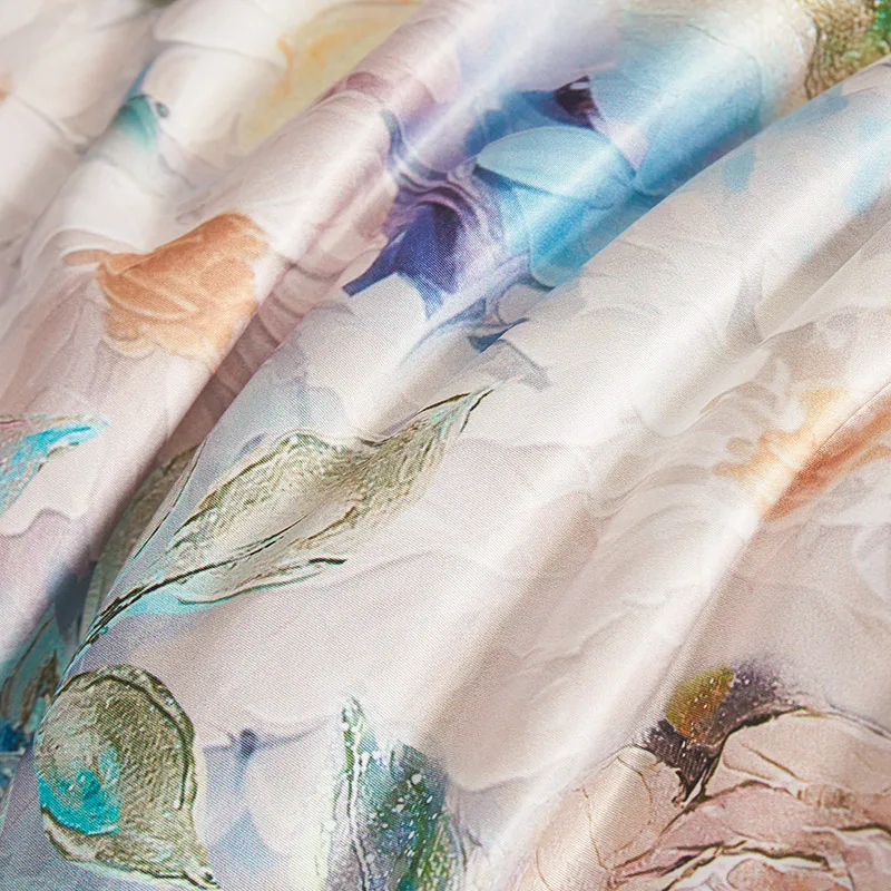 Floral Style Duvet Summer Blanket Cool Feeling Quilt Super Soft Comforter Adults Kids Room Quilt edredones (No Pillowcase)