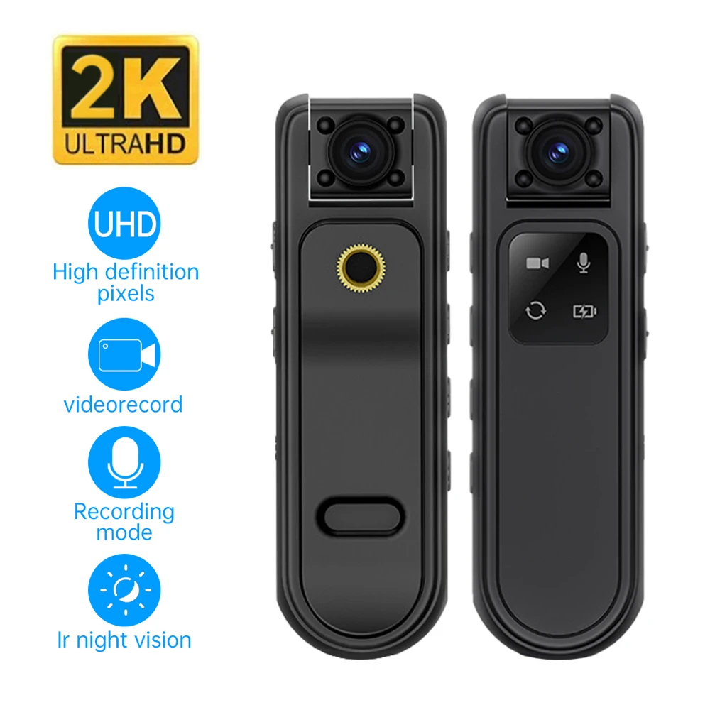 2K Hd Mini Camera Videoregistratore Digitale Portatile Piccola Polizia Bodycam Visione Notturna A Infrarossi Sport Dv Dvr Videocamera Di Sorveglianza
