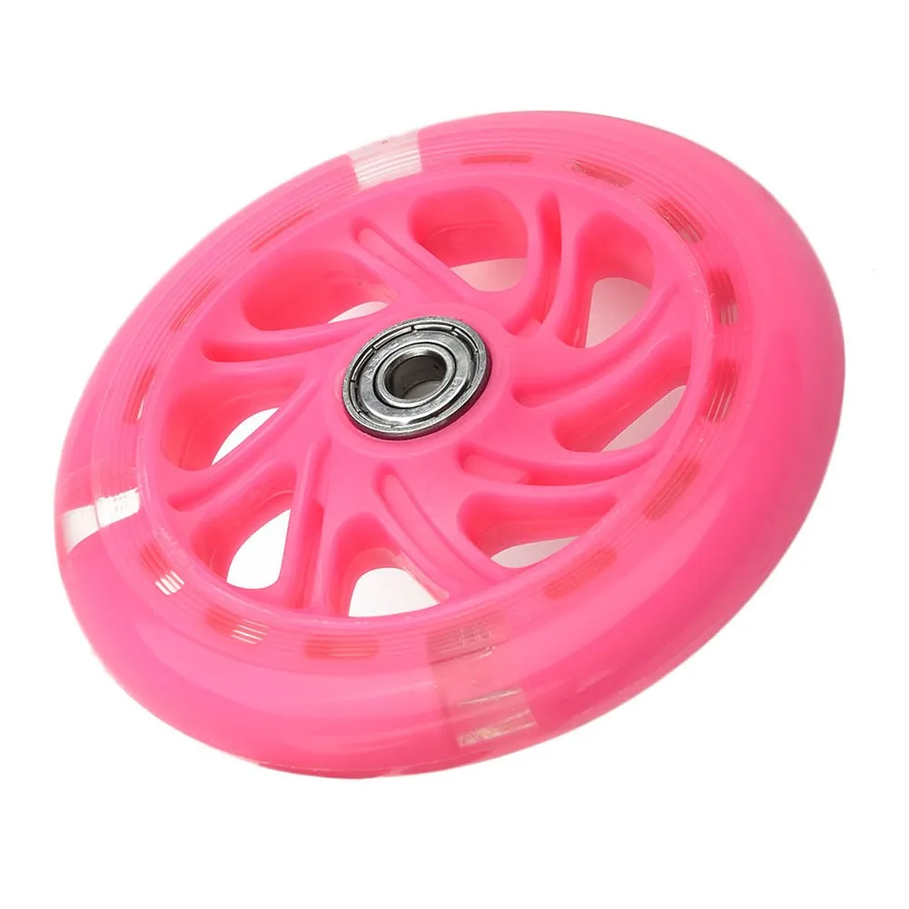 1pc LED-Blitz Rad Blinkende Lichter Zurück Hinten ABEC Für Roller Mini 12x2cm PU Kinder ersetzen Räder Beleuchtung Outdoor Fahrrad Teil – Detail 36