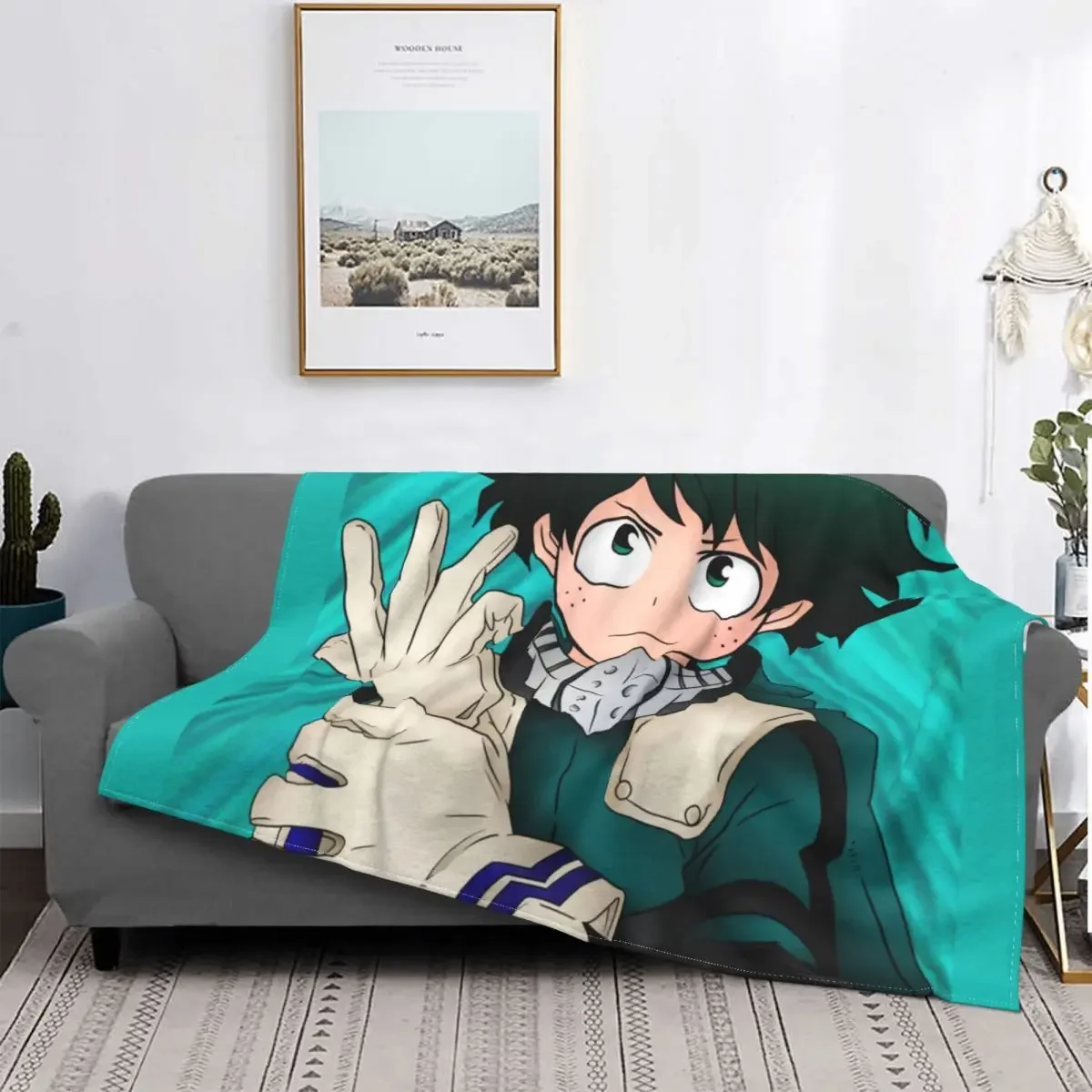 

Летнее дышащее мягкое одеяло для дивана Deku My Hero моя академия